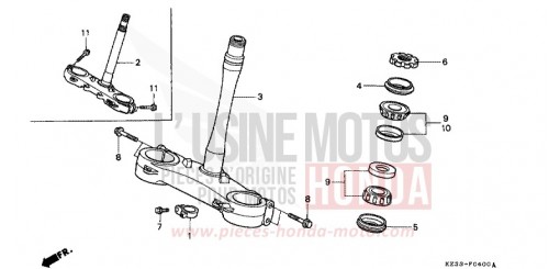 STEERING STEM CR250RM de 1991